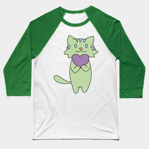 Tiger heart (Purple) Baseball T-Shirt by Joyouscrook